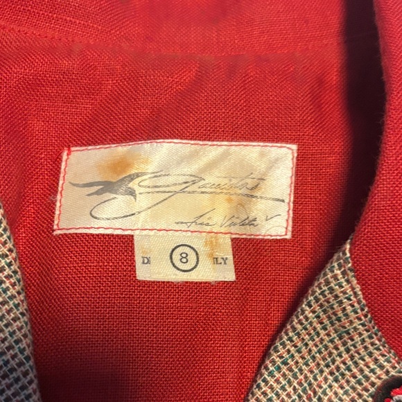 Vintage Vibrant Red and Tan Jacket - Picture 2 of 4